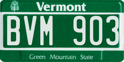 VT license plate BVM903