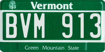 VT license plate BVM913