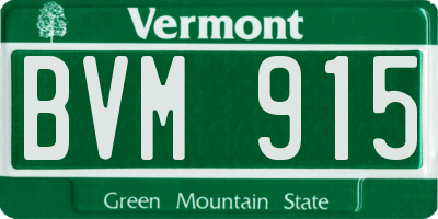 VT license plate BVM915