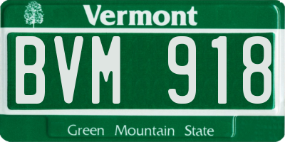 VT license plate BVM918