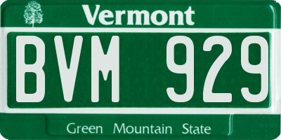 VT license plate BVM929