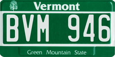 VT license plate BVM946