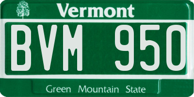 VT license plate BVM950