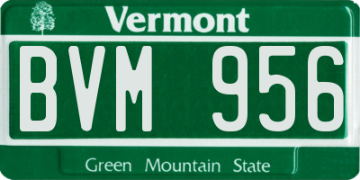 VT license plate BVM956