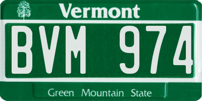 VT license plate BVM974