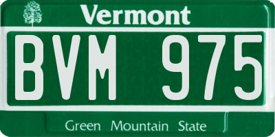VT license plate BVM975