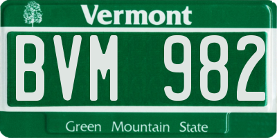 VT license plate BVM982