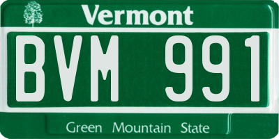 VT license plate BVM991