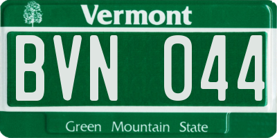 VT license plate BVN044