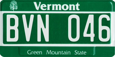 VT license plate BVN046