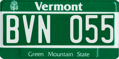 VT license plate BVN055