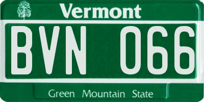 VT license plate BVN066