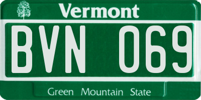 VT license plate BVN069