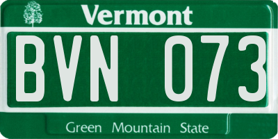 VT license plate BVN073
