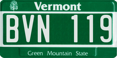 VT license plate BVN119