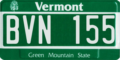 VT license plate BVN155