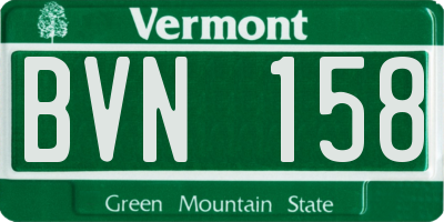 VT license plate BVN158