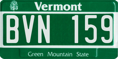 VT license plate BVN159
