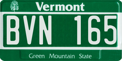 VT license plate BVN165