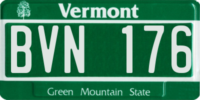 VT license plate BVN176