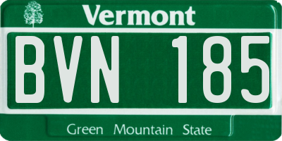 VT license plate BVN185