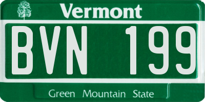 VT license plate BVN199