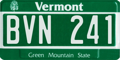 VT license plate BVN241