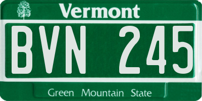 VT license plate BVN245
