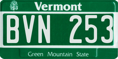 VT license plate BVN253