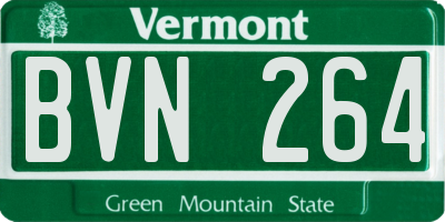 VT license plate BVN264