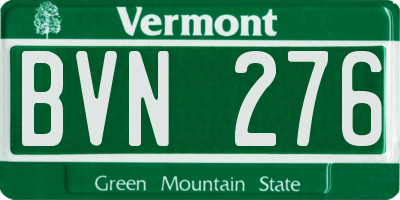 VT license plate BVN276