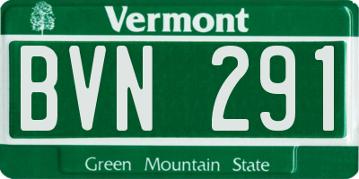 VT license plate BVN291
