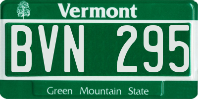 VT license plate BVN295