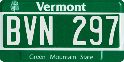 VT license plate BVN297