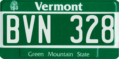 VT license plate BVN328