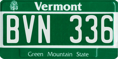 VT license plate BVN336