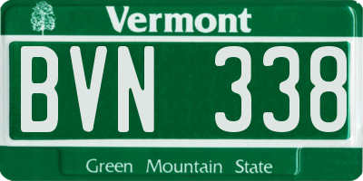 VT license plate BVN338