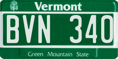 VT license plate BVN340