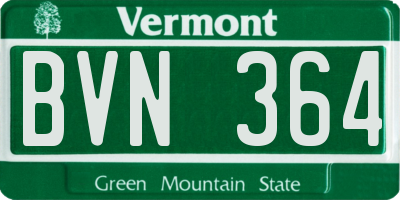 VT license plate BVN364