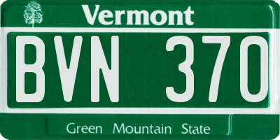 VT license plate BVN370