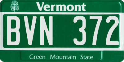 VT license plate BVN372