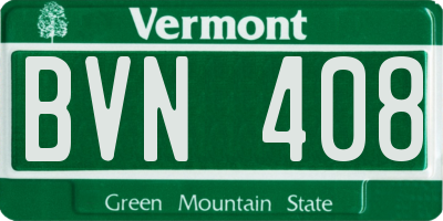 VT license plate BVN408