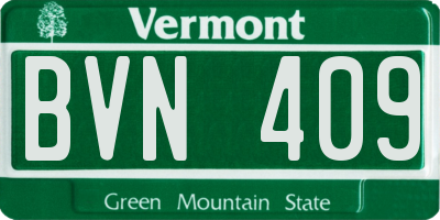 VT license plate BVN409