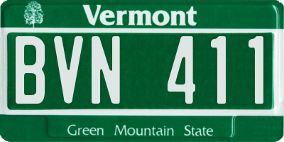 VT license plate BVN411