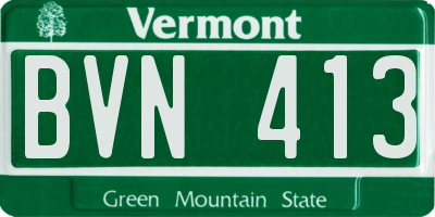 VT license plate BVN413