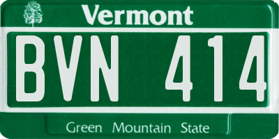 VT license plate BVN414