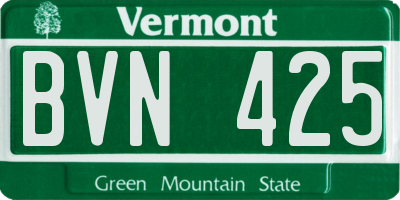 VT license plate BVN425