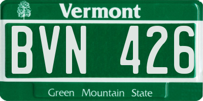 VT license plate BVN426