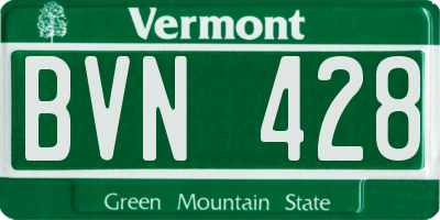 VT license plate BVN428