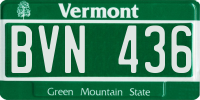 VT license plate BVN436